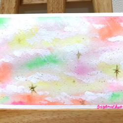 Cherryさま専用（原画）青空と虹のメロディ【水彩画】ほか　6点おまとめ お値下げ⭐️虹色の空／水彩画／No36 絵画 original-kyo 通販