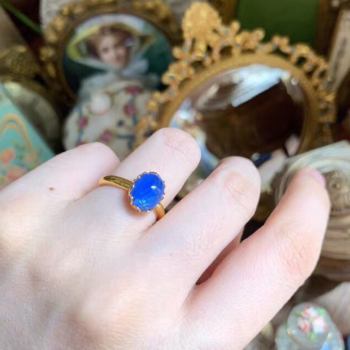 矢車菊 コーンフラワー 人工サファイア ヴィンテージ ブルー オールド