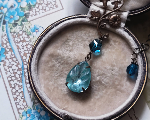 1970年代ドイツヴィンテージ リーフ ペンダント ライトブルー