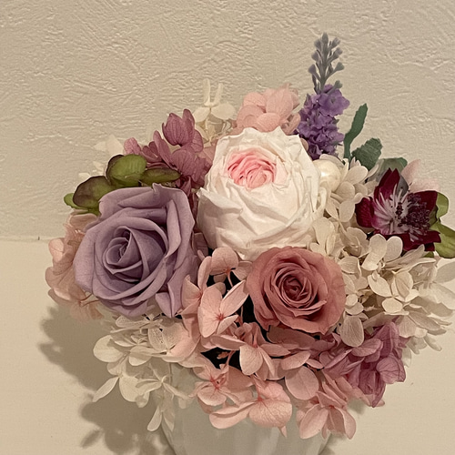 ころんと可愛いてまりローズ プリザーブドフラワー アレンジメント  