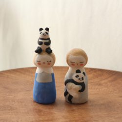 陶器で作った人形   noru doll ( ノルドール )  　パンダ 6枚目の画像