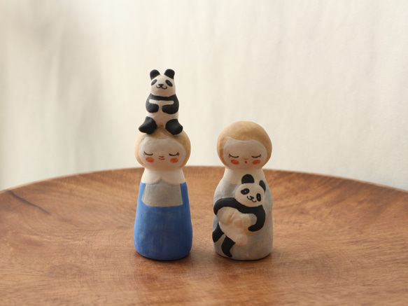 陶器で作った人形   noru doll ( ノルドール )  　パンダ 6枚目の画像
