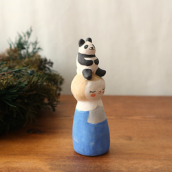 陶器で作った人形   noru doll ( ノルドール )  　パンダ 3枚目の画像