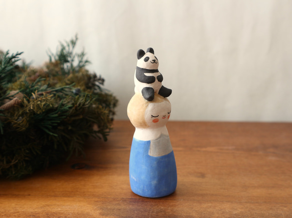 陶器で作った人形   noru doll ( ノルドール )  　パンダ 3枚目の画像
