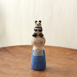 陶器で作った人形   noru doll ( ノルドール )  　パンダ 7枚目の画像