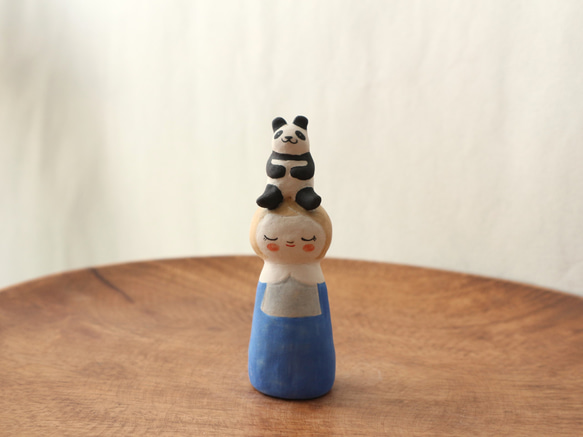 陶器で作った人形   noru doll ( ノルドール )  　パンダ 7枚目の画像