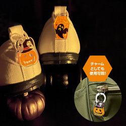 ハロウィン【シューズ タグ】靴用ネームタグ　かぼちゃお化け 4枚目の画像