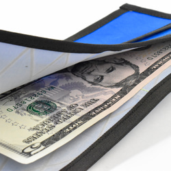 二つ折り財布 ミニ財布 コンパクト 手のひらサイズ ギフト X-Pac ブルー 防水 billfold 5枚目の画像