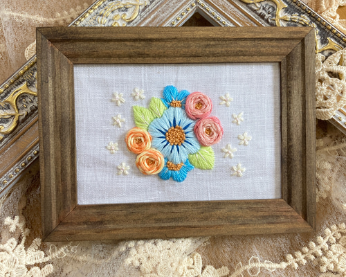 戸塚刺繍 花束 アート作品 フレーム付き 楽天市場】☆どきどき祭☆ 戸塚刺繍キット フレームキット