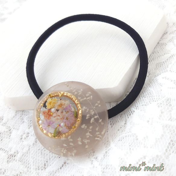 レジン ヘアゴム* ドライフラワー HG3 ハンドメイド ヘアゴム mimi