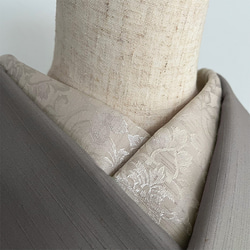 錦緞編織白橡木半領手工半領植物米色本色 第5張的照片