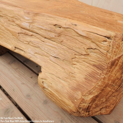 超極厚 オールドチーク スツール 74cm チーク材 ベンチ 総無垢材 バリ家具 アジアン家具 長椅子 木製いす 天然木 15枚目の画像