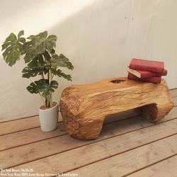 超極厚 オールドチーク スツール 74cm チーク材 ベンチ 総無垢材 バリ家具 アジアン家具 長椅子 木製いす 天然木 20枚目の画像
