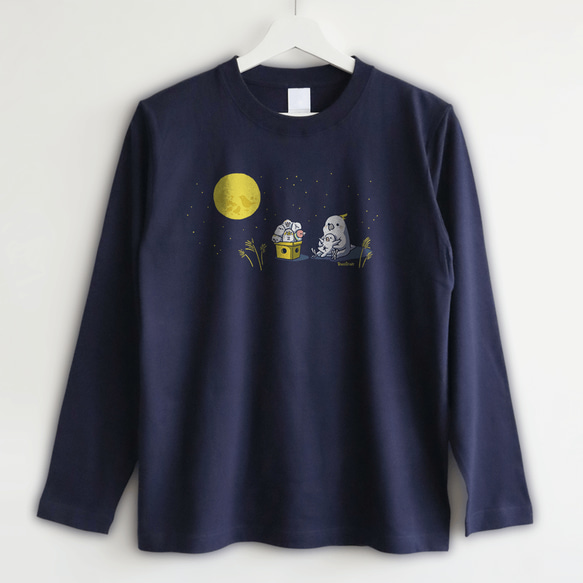 長袖Tシャツ（みんなでお月見） 2枚目の画像