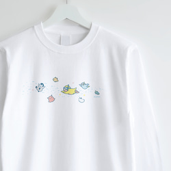 長袖Tシャツ（すいすい水泳） 1枚目の画像