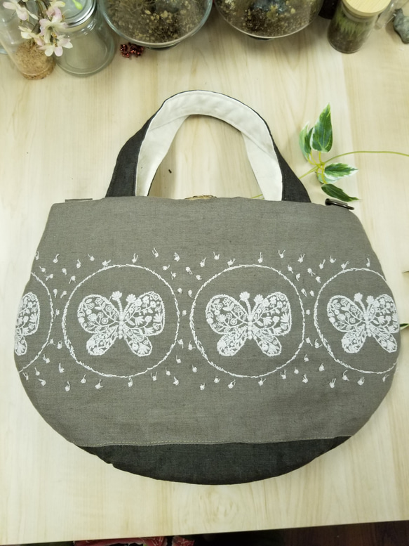 ハンドメイド ミナペルホネン dopきりかえトートバッグ⑅︎◡̈︎* S