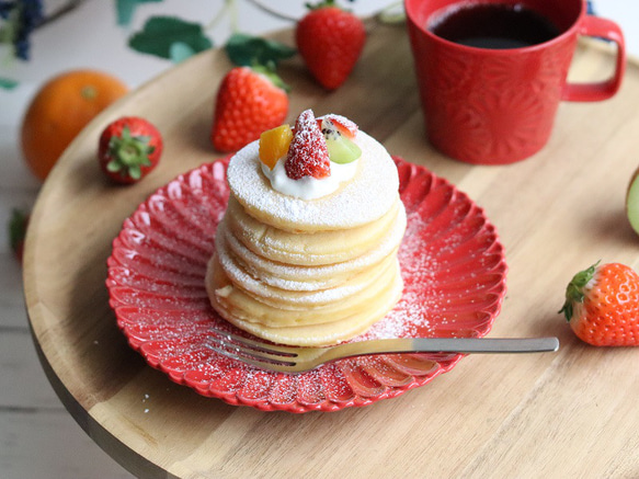 波佐見焼 中皿】マリーゴールド プレートM 赤 中皿 翔芳窯 通販