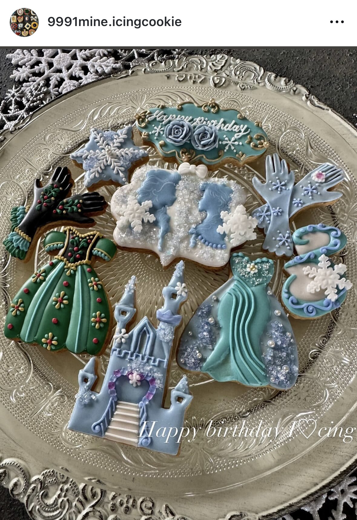 2/23頃製造、2/28〜3/1頃お届け ★プリンセス好きの方へ　フローズンアイシングクッキー7個セット