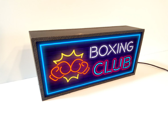 ボクシング ジム チャンピオン ボクサー ファイトクラブ ミニチュア サイン ランプ 看板 置物 雑貨 ライトBOX 3枚目の画像