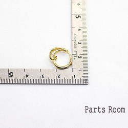 [2 件] 三線圈一觸式耳環 [銀色] -mt-3772 第4張的照片