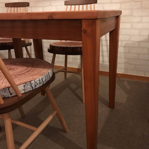 Mipigカフェテーブル】80×80cm 無垢材 カフェ ダイニングテーブル 2人