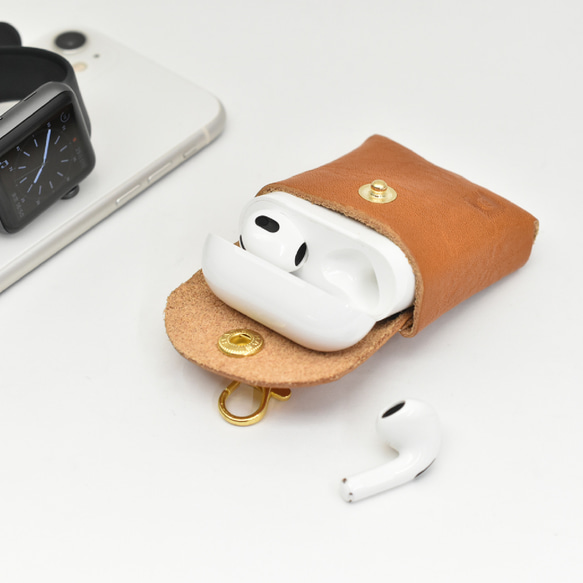 栃木皮革 AirPods 保護殼第三代 Pro 耳機保護套真皮牛皮全 5 種顏色 JAK097 第11張的照片