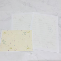 花柄　レターセット　便箋　封筒　かわいい　紙もの　イラスト　デザイン 2枚目の画像