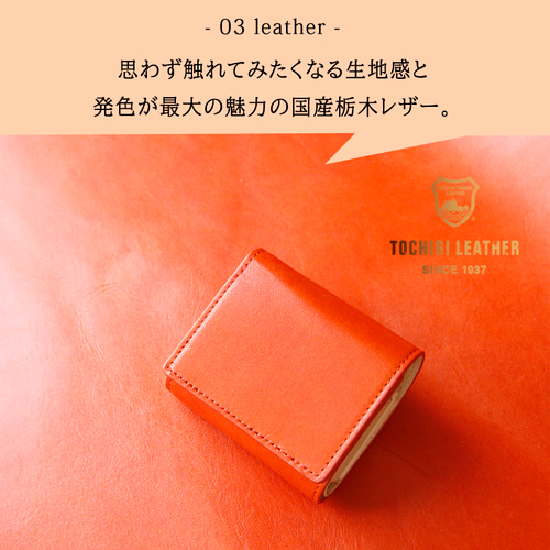 PATTO】小さいのにお札が折れない！ 二つ折り 栃木レザーミニ