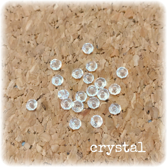 水晶　ボタンカット　３✕２ミリ　２０個 1枚目の画像