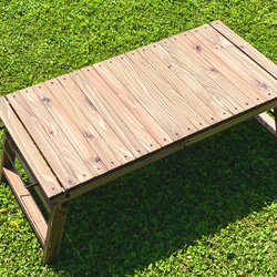 キャンプ好きの声から生まれた木製テーブル＊使い勝手が良いフォールディングテーブル 14枚目の画像