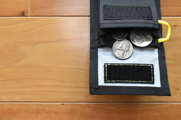 【値下げ】パスケース コインケース ミニ財布 コンパクト X-Pac ブラック 防水 coin pass 4枚目の画像