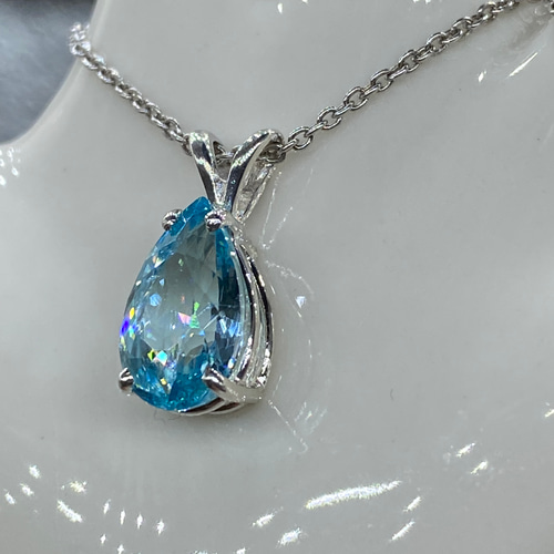 大粒°˖✧◝(⁰▿⁰)◜✧˖°天然ブルージルコンA（ペア 3.20ct ）の