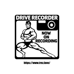 全8色 ドライブレコーダー 録画中 ボディビルダー マグネット 1枚目の画像