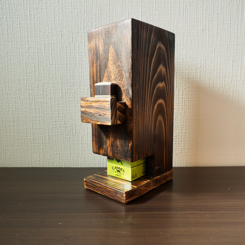 タバコカートンストッカー 木製 ヴィンテージ調 インテリア雑貨