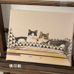 【切り抜き印刷】うちの子 オーダーパネル 帆布パネル 記念 出産祝い 犬 猫 4枚目の画像