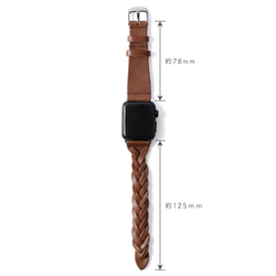 ５色 栃木レザー １枚革を編み込んだ 時計  アップルウォッチ Watch Band 007#mm00000081 6枚目の画像