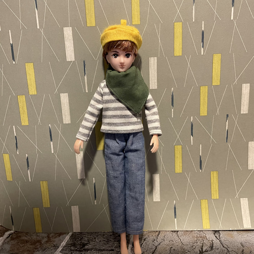 003 リカちゃんボーイフレンド はるとくん ハンドメイド 服 ボーダー