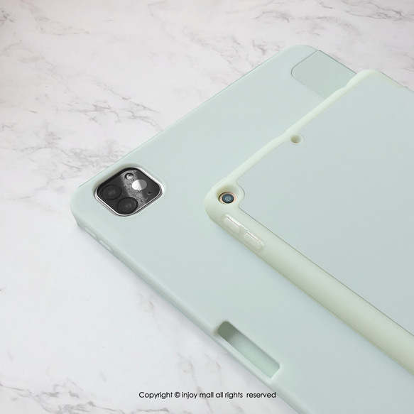 iPad case 12.9/Air5/iPad 9/mini 6系列Smart cover皮革平板保護 笑臉天使薩摩耶 第5張的照片