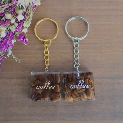 廃棄豆を使ったコーヒーキーホルダー バッグチャーム はなこ𖤣 通販