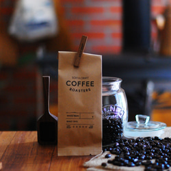 送料無料　自家焙煎コーヒー豆３種セット　木のクリップ付き 3枚目の画像