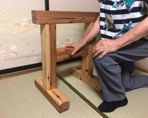 木製 立ち上がり補助具｜天然木 無垢材 高齢者 介護 リハビリ用 日本製