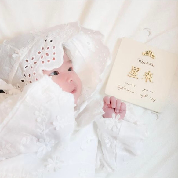 木の命名書＊立体文字 2枚目の画像