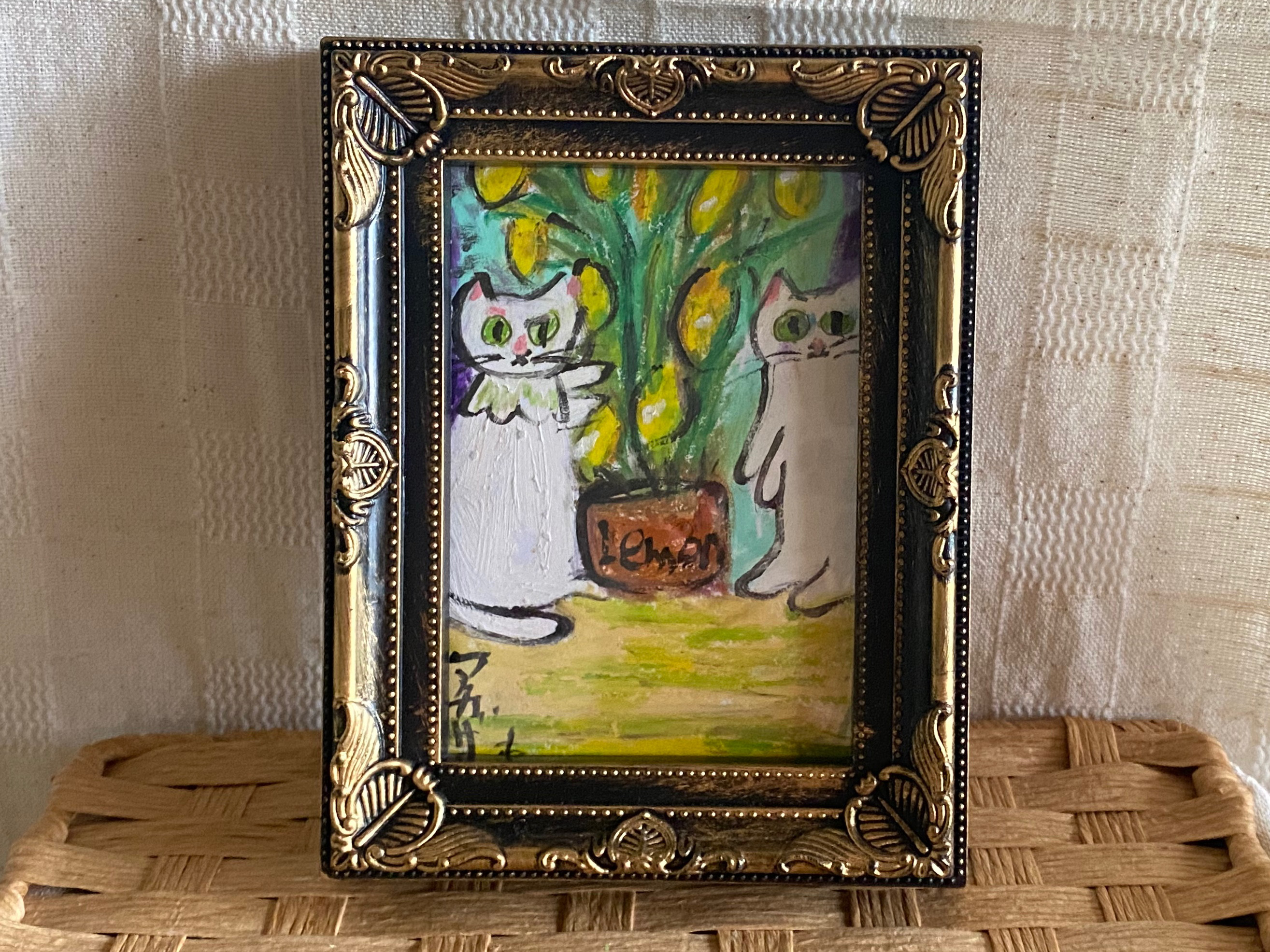 ラベンダー畑】 アクリル画 F3 少い 原画