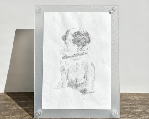 ペットの鉛筆スケッチ☆受注生産☆ 絵画 fukafuka pintor 通販