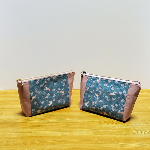 20cmファスナーの切り替えポーチ うさぎ ポーチ Pink-Boo 通販