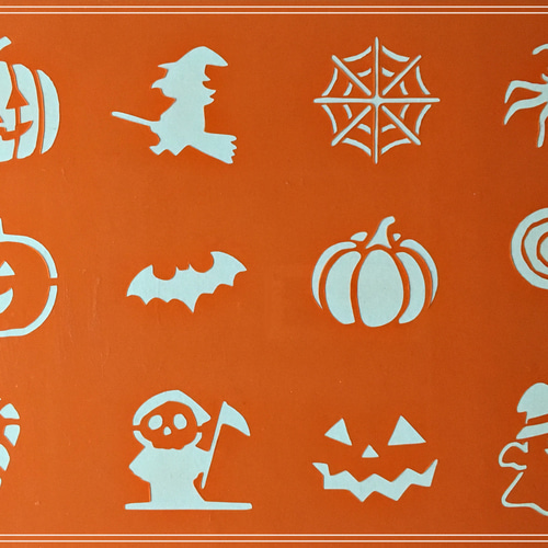 S-139】 ハンドメイド ステンシルシート かぼちゃ オバケ ハロウィン