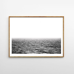 Sea Surface オーシャン モノトーン アート ポスター 1枚目の画像