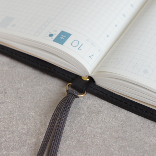 ほぼ日手帳カバー【A6サイズ 1日1ページ用】 本革（ブラック） 手帳