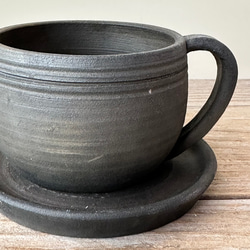 炭化焼成 植木鉢 (coffee cup) 3号 細土 5枚目の画像