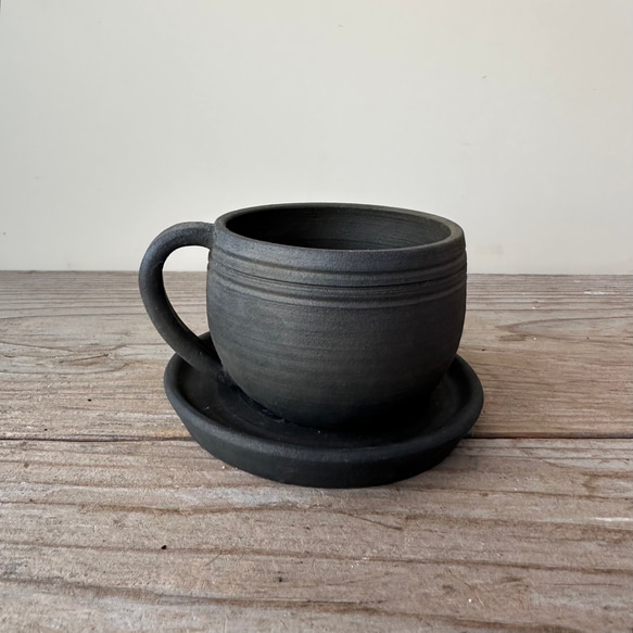 炭化焼成 植木鉢 (coffee cup) 3号 細土 3枚目の画像